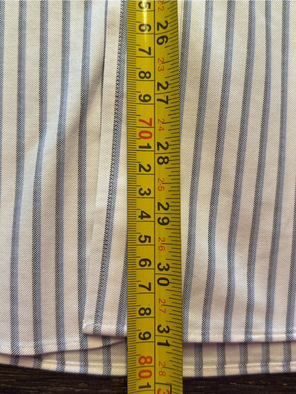 Brooks Brothers Regular Fit L Blue White Stripe Non-Iron Button-Down Shirt - Picture 7 of 9